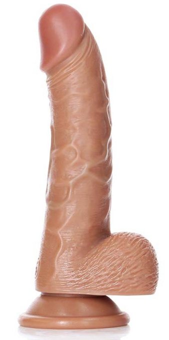 Gode réaliste Balls Curved RealRock 12.5 x 3.6cm Latino