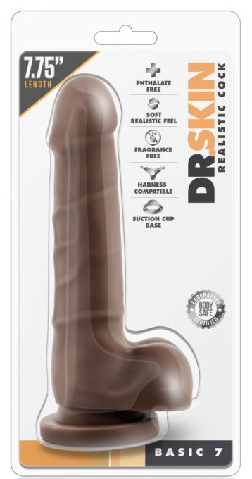 Gode réaliste Basic Up Dr Skin 14 x 3.5cm Marron Marron