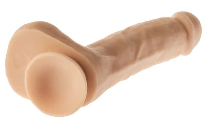 Gode réaliste Curly Champs 16 x 4cm