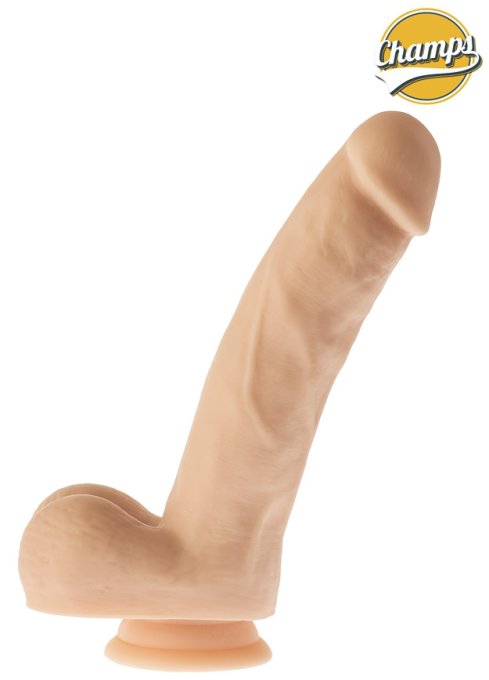 Gode réaliste Curly Champs 16 x 4cm