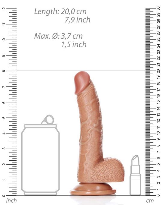 Gode réaliste Curved Kurt 15 x 3.7cm Latino