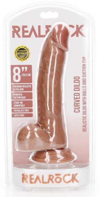 Gode réaliste Curved RealRock 17 x 4.3cm Latino