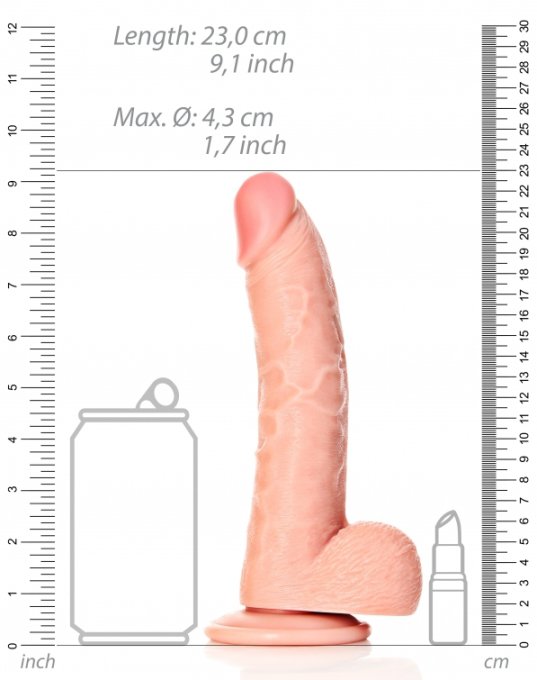 Gode réaliste Curved RealRock 17 x 4.3cm