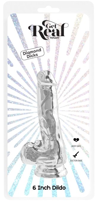 Gode Réaliste Diamond Dick 13.5 x 3.7cm Transparent