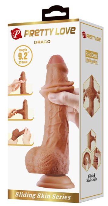 Gode Réaliste DRACO 16 x 4.5cm Marron