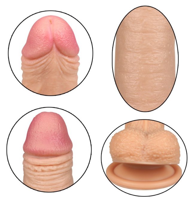 Gode réaliste DUAL Silicone 13 x 3.5 cm Chair