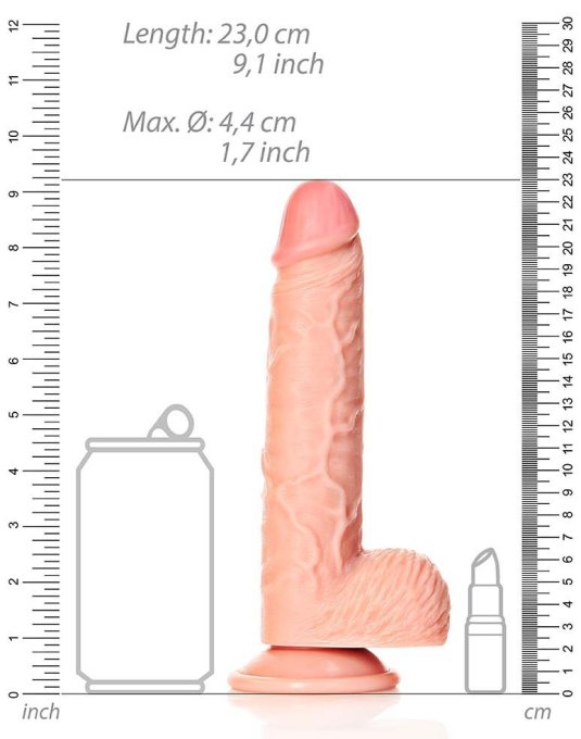 Gode réaliste Envy Straight RealRock 17 x 4.4cm