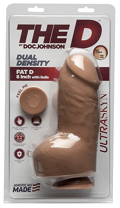 Gode réaliste Fat D UltraSkyn 14 x 7 cm Caramel
