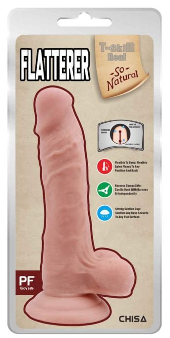 Gode réaliste Flatterer 14 x 4 cm Flesh