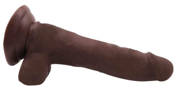Gode réaliste Flatterer 14 x 4 cm Marron