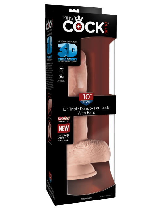 Gode réaliste King Cock 3D TRIPLE DENSITY 10 - 20 x 5 cm
