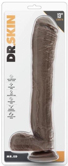 Gode réaliste mr Ed Dr Skin 28 x 5.5cm Marron