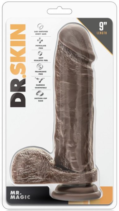 Gode réaliste Mr Magic Dr Skin 19 x 5cm Marron
