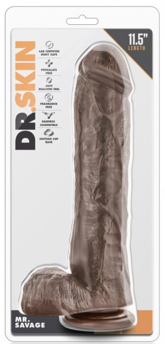 Gode réaliste Mr Savage Dr Skin 22  x5.5cm Marron