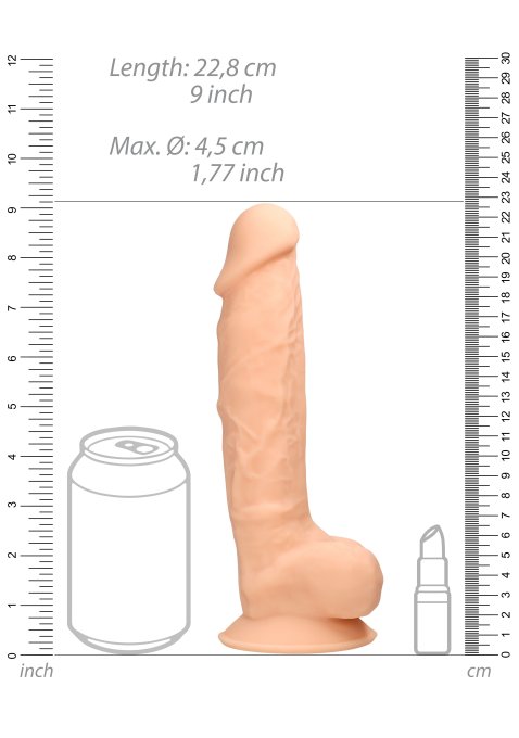 Gode réaliste Realrock ventouse 18 x 4.5 cm