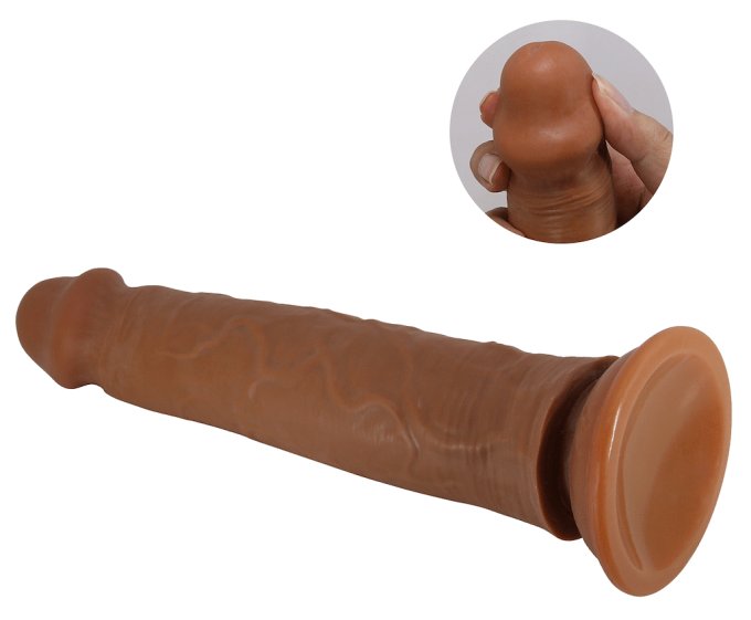 Gode réaliste Sharife 22 x 4.5 cm Marron