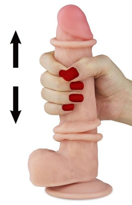 Gode réaliste SLIDING SKIN 16 x 4 cm