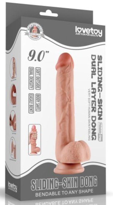 Gode réaliste SLIDING SKIN 19 x 4.2 cm
