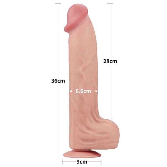 Gode réaliste Sliding Skin 27 x 6.5cm