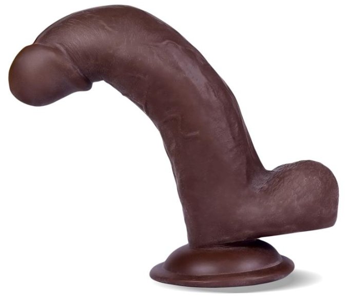 Gode réaliste Slidy Cock 15 x 4cm Marron
