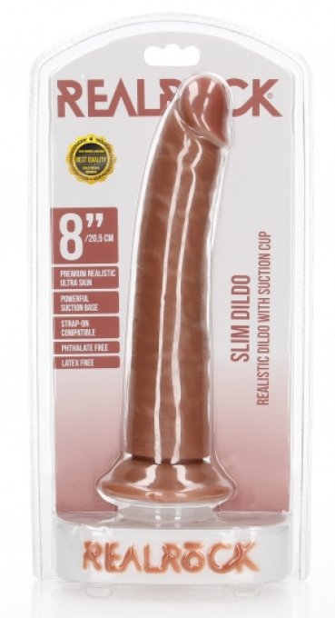 Gode réaliste Slim RealRock 20 x 4.6cm Latino