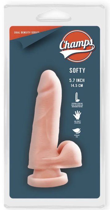 Gode réaliste Softy Champs 10 x 3cm