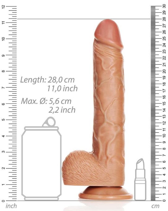 Gode réaliste Straight Dildo RealRock 21 x 5.3cm Latino