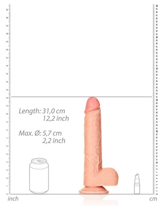 Gode réaliste Straight Up RealRock 23 x 5.7cm