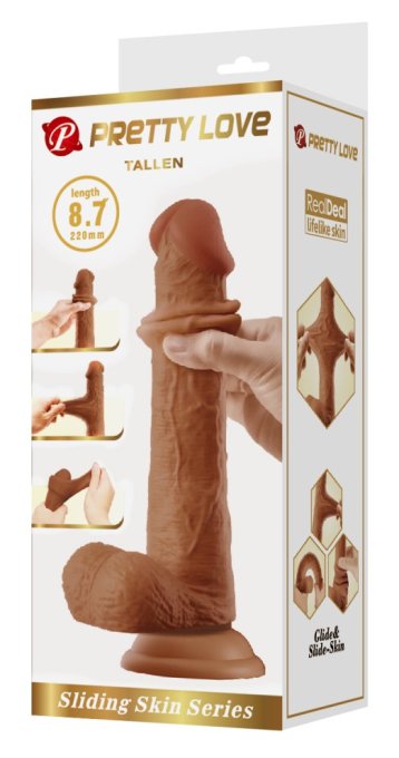 Gode réaliste Tallen 16 x 4 cm Marron