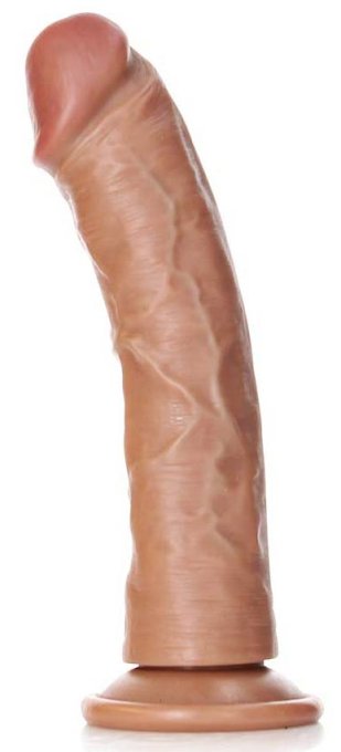 Gode réaliste Ventouse Curved RealRock 20 x 4.6cm Latino