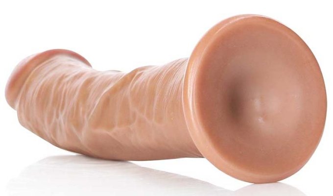 Gode réaliste Ventouse Curved RealRock 20 x 4.6cm Latino