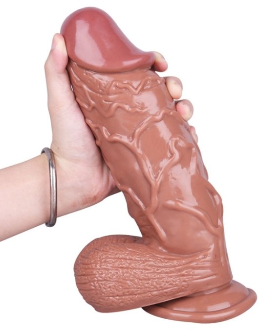 Gode réaliste XL KING 19 x 7cm Marron