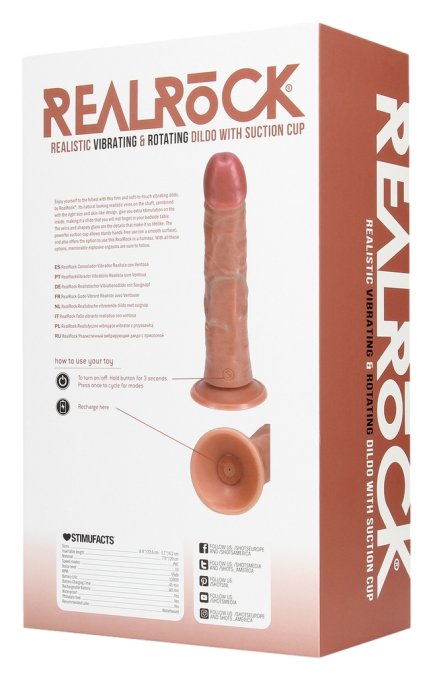 Gode Rotatif Curved 20 x 4.6 cm Latino