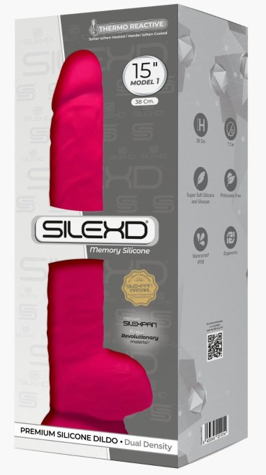 Gode Silexd Modèle 1 - 15" - 28 x 6.4cm Rose