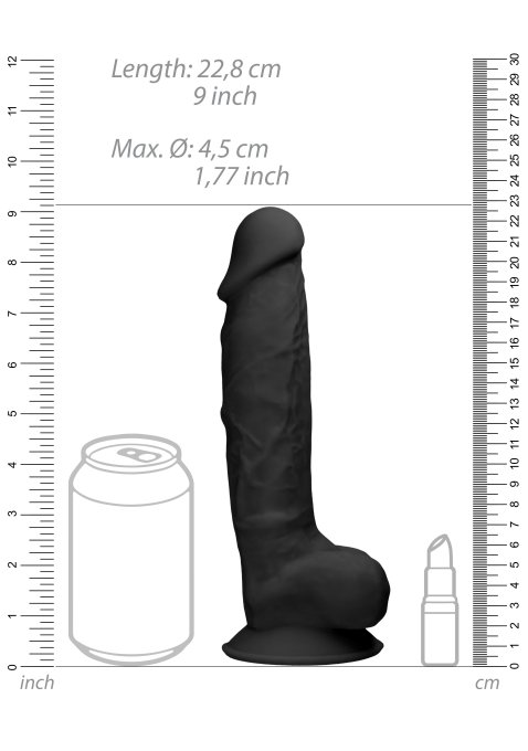 Gode Silicone realrock ventouse 18 x 4.5 cm