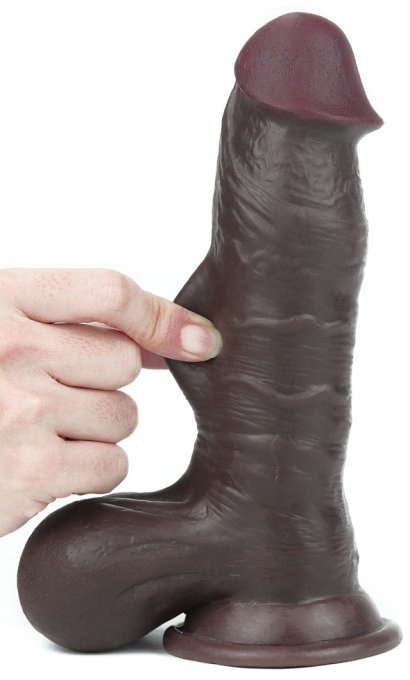 Gode Sliding Skin 15 x 4.8 cm Marron