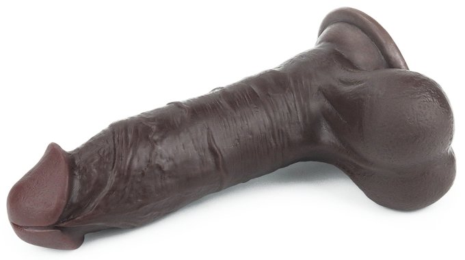 Gode Sliding Skin 15 x 4.8 cm Marron