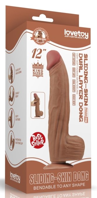 Gode Sliding Skin 23 x 6cm Marron