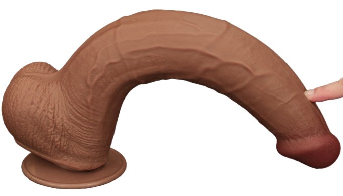 Gode Sliding Skin 26 x 6cm Marron