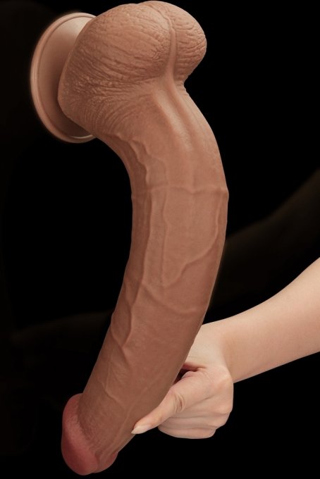 Gode Sliding Skin 26 x 6cm Marron