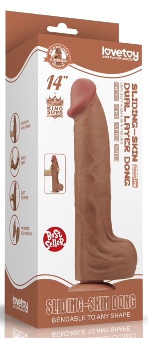 Gode Sliding Skin 27 x 6.5cm Marron