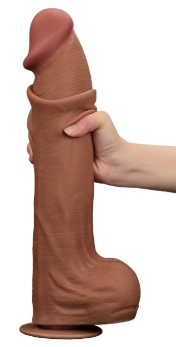 Gode Sliding Skin 27 x 6.5cm Marron
