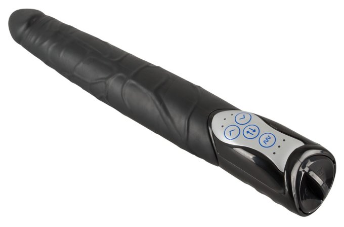 Gode Va-et-Vient Black Push 19 x 4cm