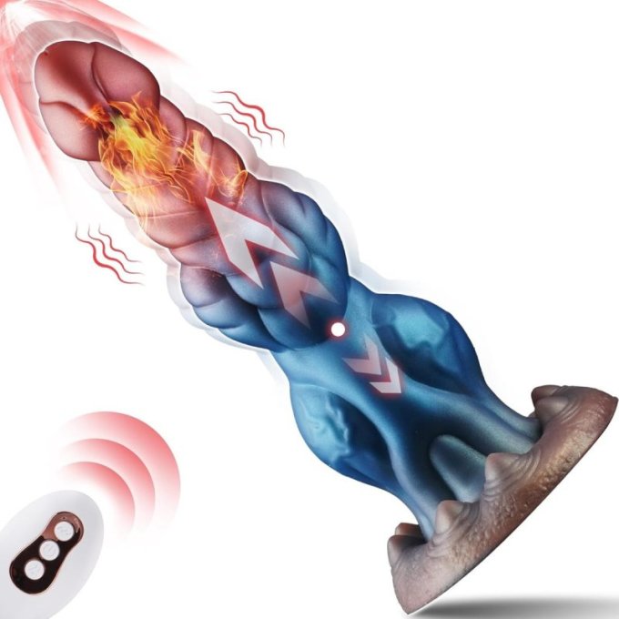 Gode Va-et-Vient Vibrant et Chauffant Drakolis 23.5 x 7cm