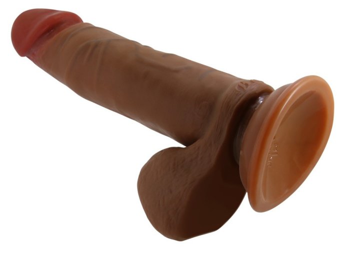 Gode Vibrant à Poussée Abel Beautiful 17 x 4.3cm Marron