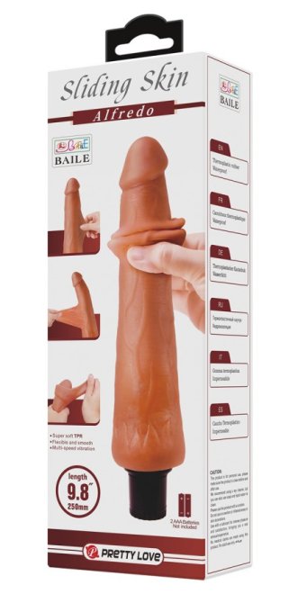 Gode Vibrant Alfredo 21 x 5.5cm Marron