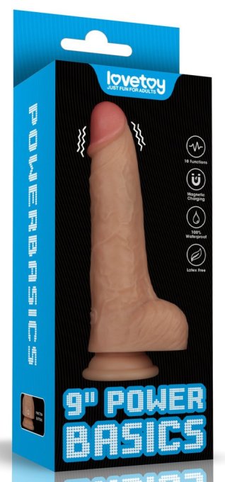 Gode Vibrant avec Bourses Power Basics 17 x 5.5cm