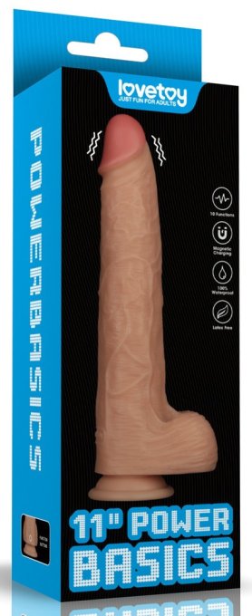 Gode Vibrant avec Bourses Power Basics 22 x 5.3cm