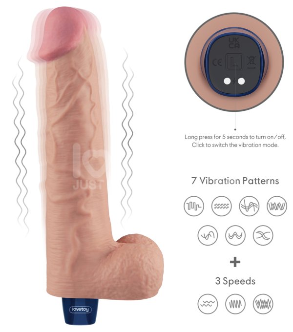 Gode Vibrant avec Bourses Softee 21 x 5.3cm Chair