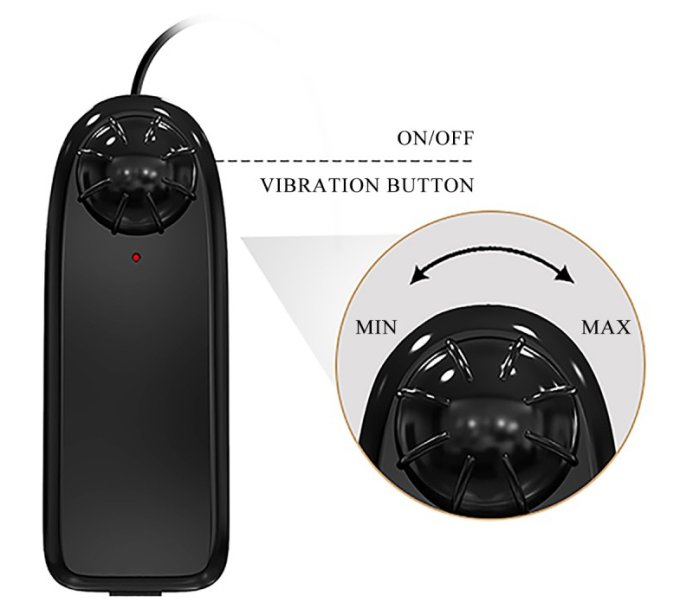 Gode Vibrant Bahamut 16 x 4.2cm Marron